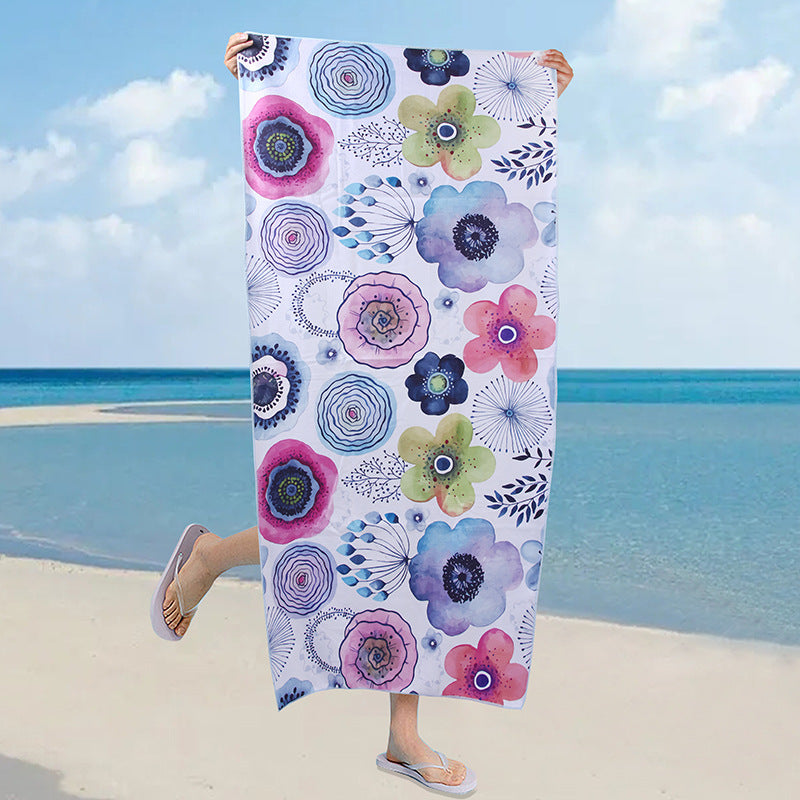 70150 Heat Transfer Printing Microfiber Shawl Portable Quick-drying Bath Towel