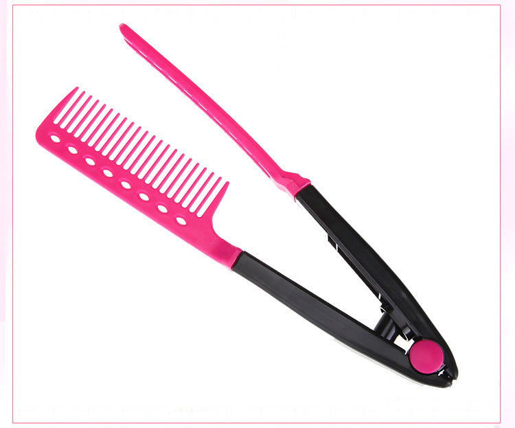 Hair Styling V-shaped Clip Straightening Comb