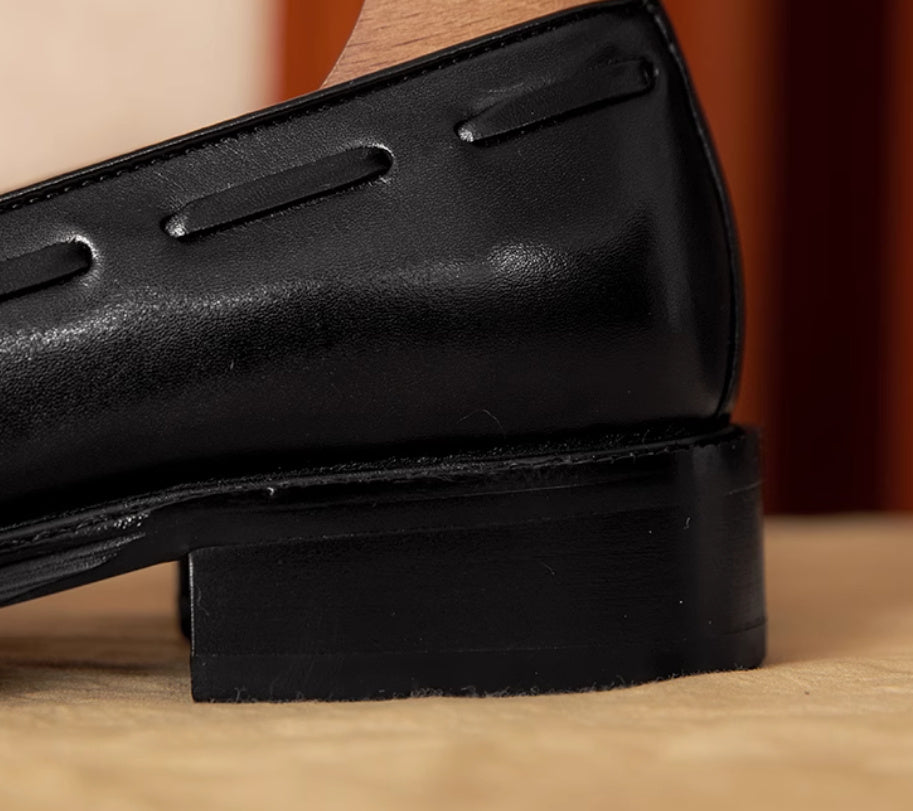 Men's Commuter's All-matching Fringed Leather Shoes Genuine Leather All-match Slip-on Loafers