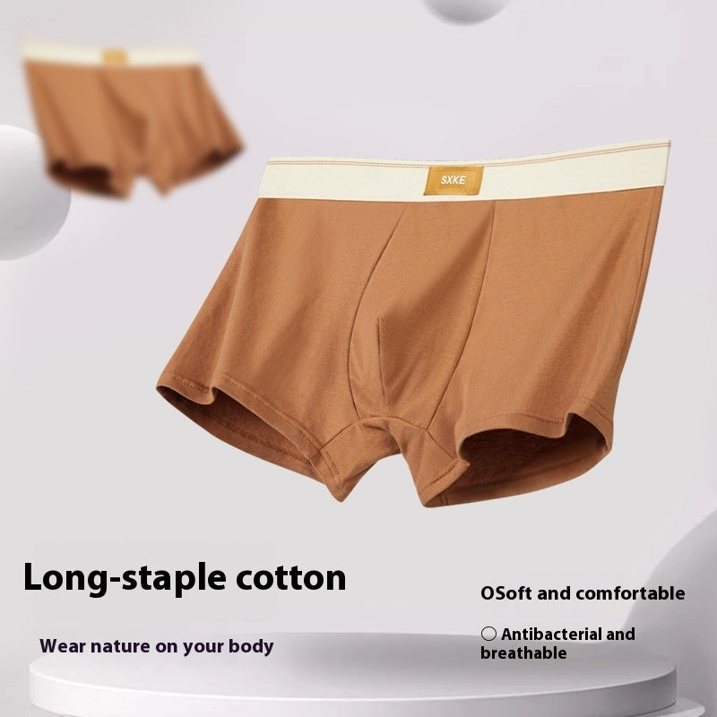 Men's Cotton Boxer Briefs 5A Antibacterial Crotch