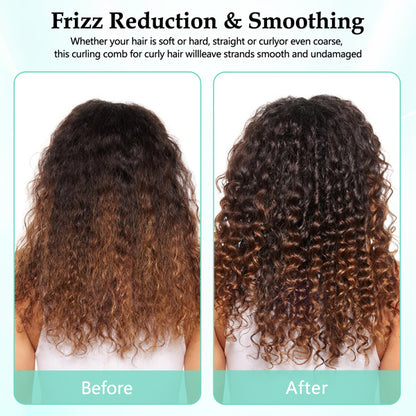 Curling Comb, Men's And Women's Curling Comb, Suitable For Styling And Shaping Long Hair, Wavy Hair With Damaged Hair Quality, Blue, Banned Platform Amazon