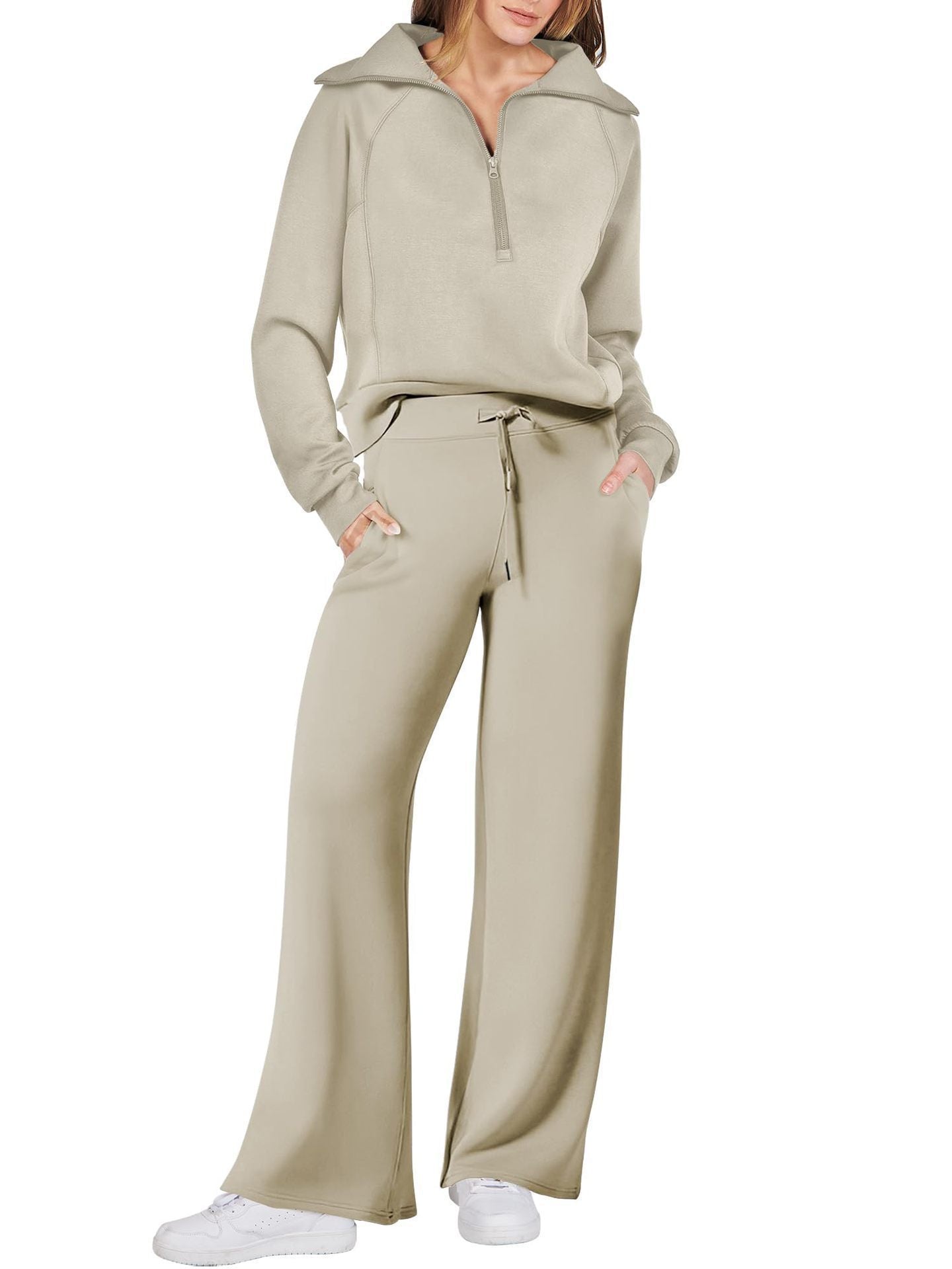Loose Wide Leg Pants Sports Suit