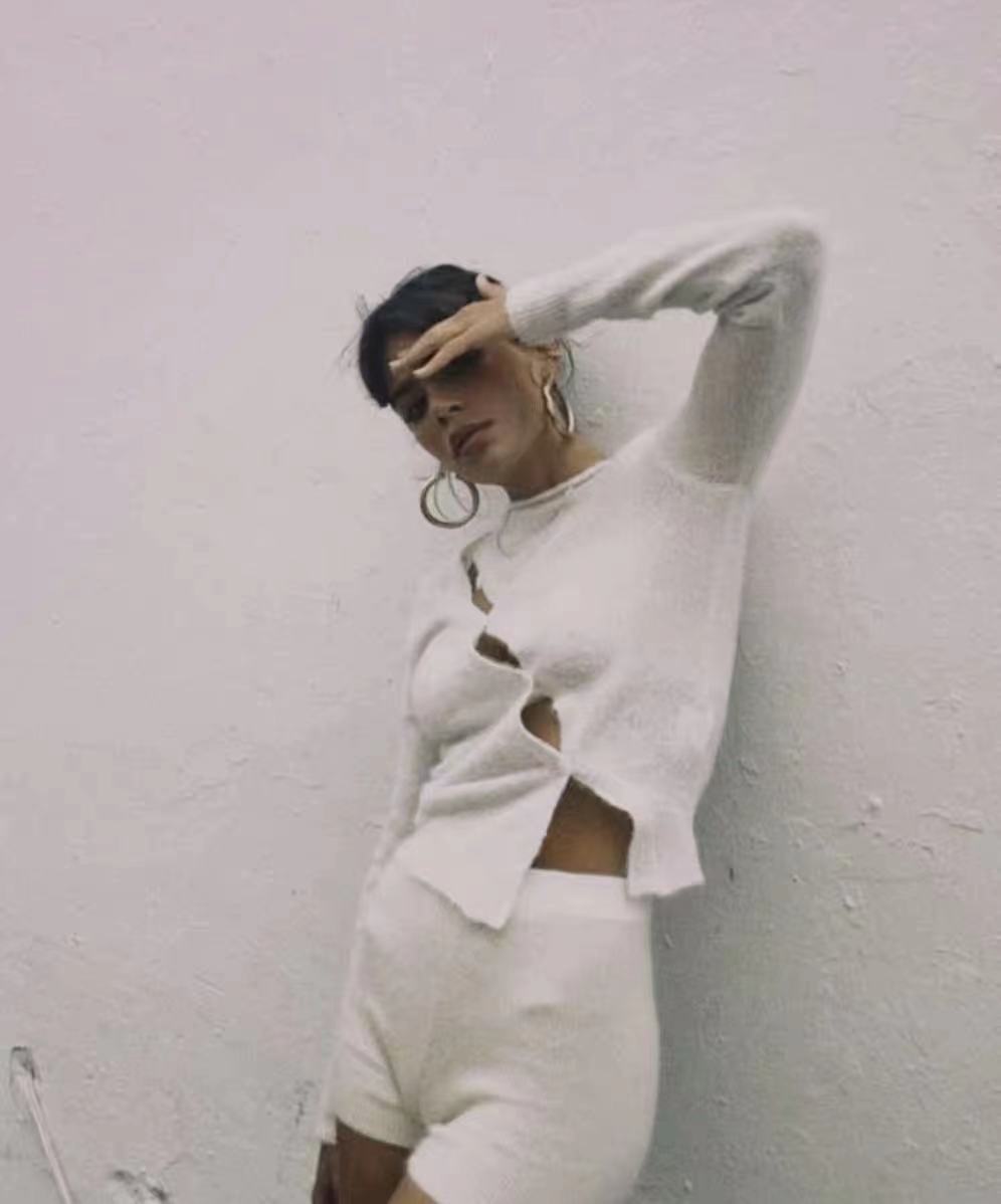 Women's Fashion Irregular Simple Knitting Cardigan