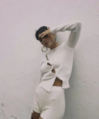 Women's Fashion Irregular Simple Knitting Cardigan