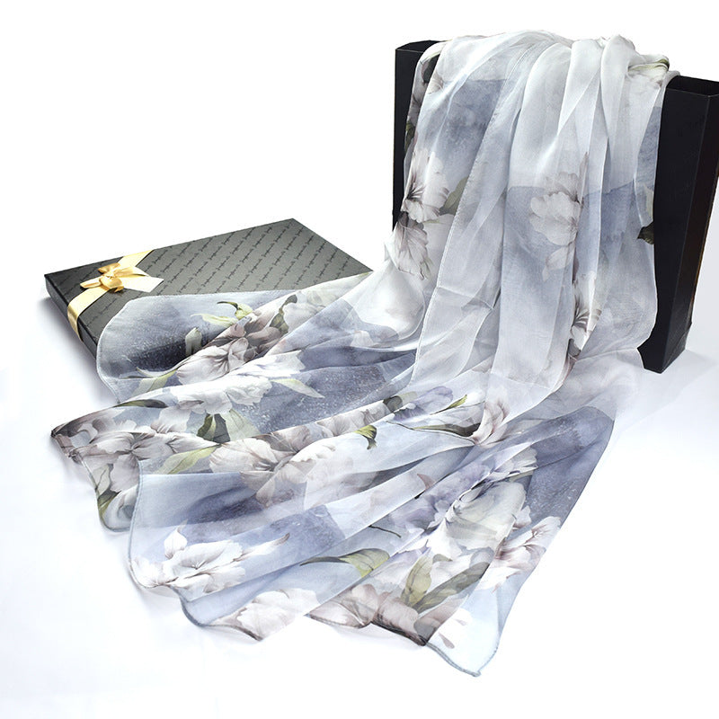 Silk Scarf Silk Summer Sunscreen Shawl Beach