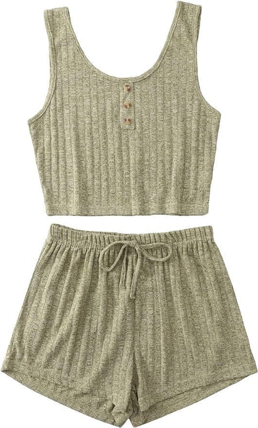 Women's Fashion Slim Fit Vest Shorts Set