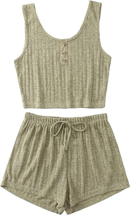 Women's Fashion Slim Fit Vest Shorts Set