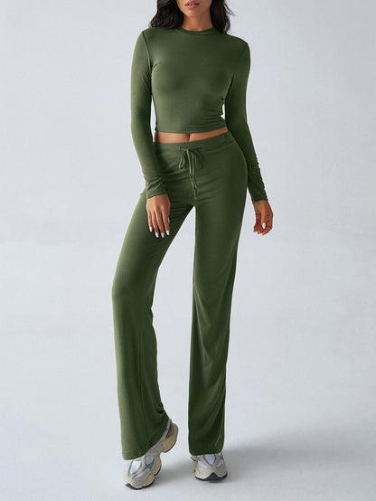 Sleeve Straight-leg Pants Suit