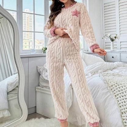 Fashion Sweet Color Matching Pajamas Women's Suit