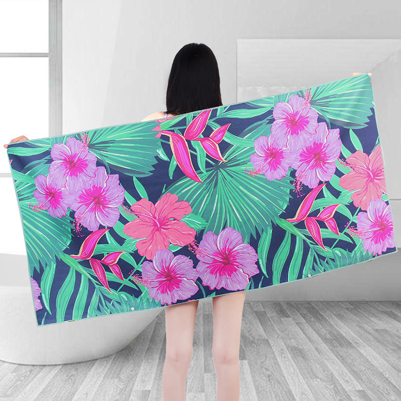70150 Heat Transfer Printing Microfiber Shawl Portable Quick-drying Bath Towel