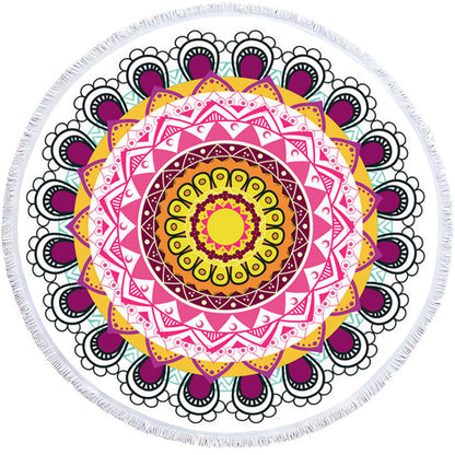 Microfiber 3D Printed Round Beach Towel