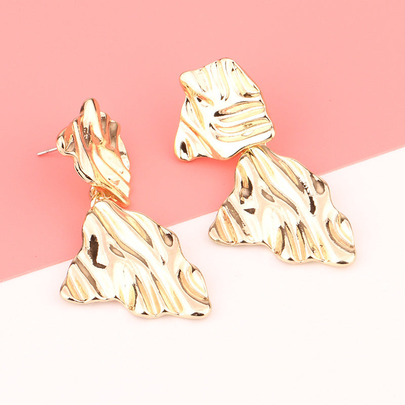 European And American Fashion Exaggerated Irregular Earrings Simple Geometric Female Vintage Earrings