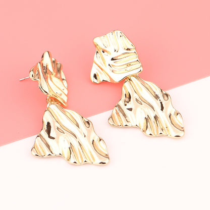 European And American Fashion Exaggerated Irregular Earrings Simple Geometric Female Vintage Earrings