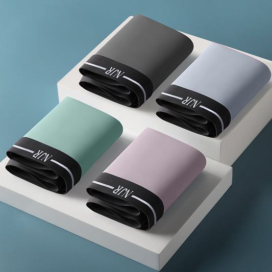 Ice Silk Men's Underwear Cotton Crotch Antibacterial Thin Breathable Loose