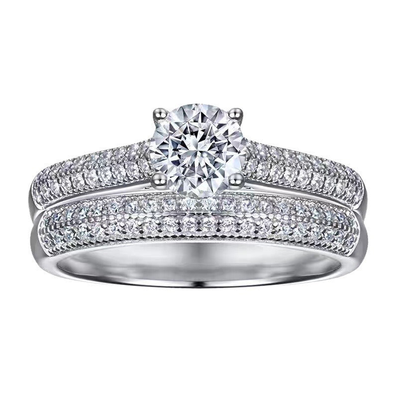 Women's Full-Diamond Stacked Ring