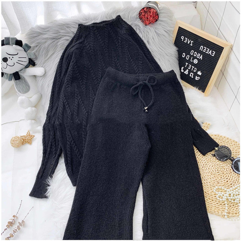 Sweater Two-piece Long Sleeve Temperament Commuter Knitting