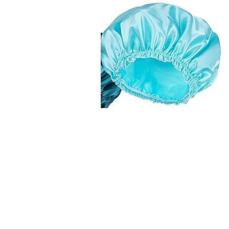 Double-layer Shower Cap Satin Long Hair Shower Cap Universal