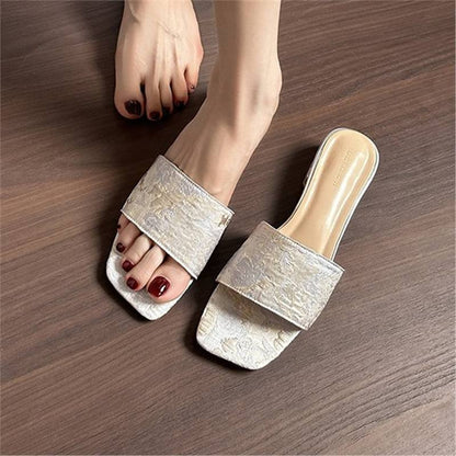 Outdoor All-matching Square Toe Sandals