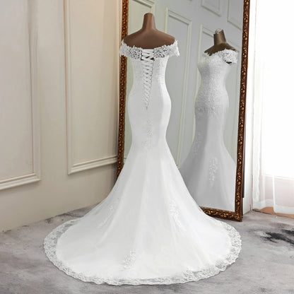 Tube Top Bridal Slim Wedding Dress Mermaid Lace Wedding Dress
