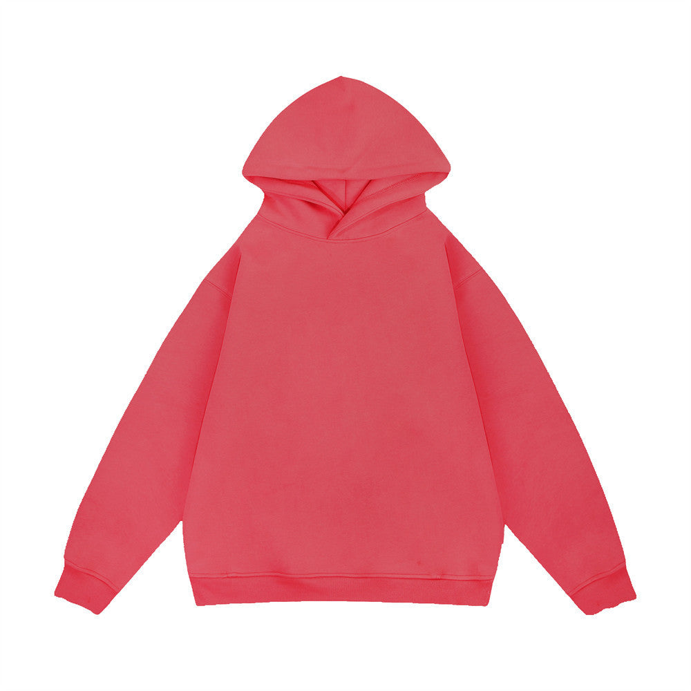 Loose All-matching Solid Color Sports Pullover Hooded Sweater Men