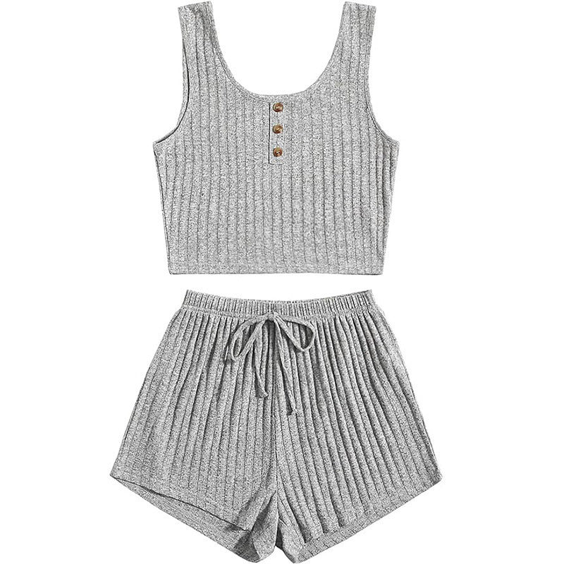 Women's Fashion Slim Fit Vest Shorts Set
