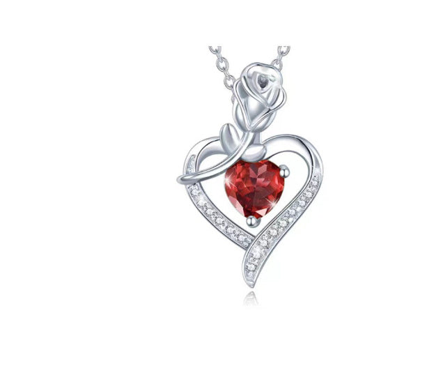 Rose Box Double Door Jewelry Box Valentine's Day Bow Gift Box Necklace Locket