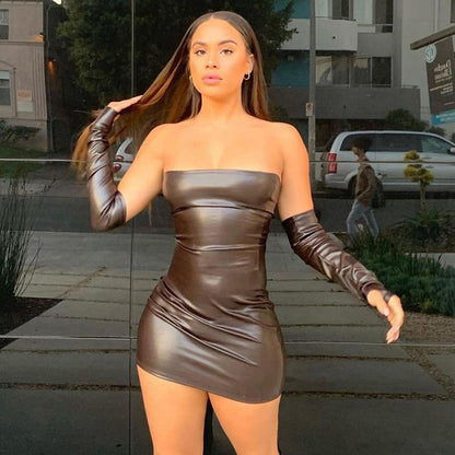 Women's New Fashion Design Off-neck Sheath Dress